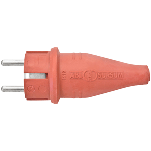 Clavija industrial de goma IP44 16A 240V roja