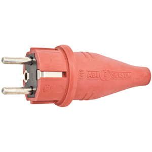 Clavija industrial de goma IP44 16A 240V roja