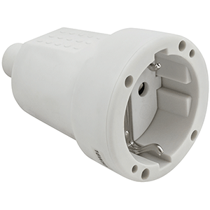 Base de PVC IP44 10-16A blanca