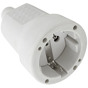 Base de PVC IP44 10-16A blanca