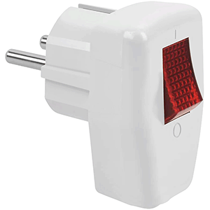 Clavija schuko con interruptor 16A 