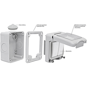 Doble conmutador estanco Serie 34