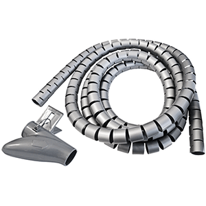 Organizador de cables con clip 25mm 2.5m gris