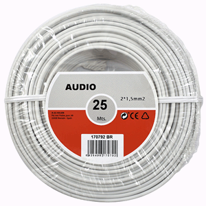 Paralelo audio 2x1.5mm² 25m blanco