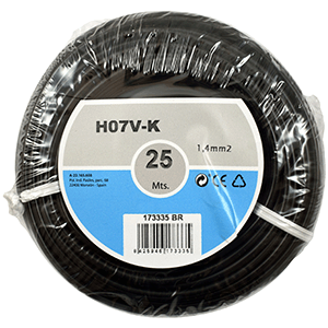 Hilo de línea h07v-k 1x4mm² 25m negro