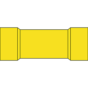 Terminal aislado manguito AML 6 amarillo 5 uds  