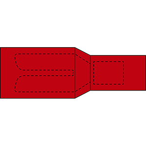 Terminal preaislado cilíndrico hembra ACH 1.5 rojo