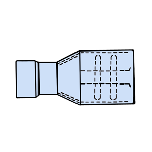 Terminal preaislado faston hembra AFH 1.5/6.3 rojo