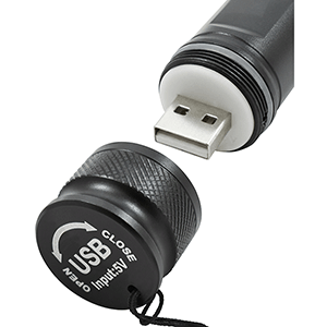 Linterna LED 5W recargable con USB