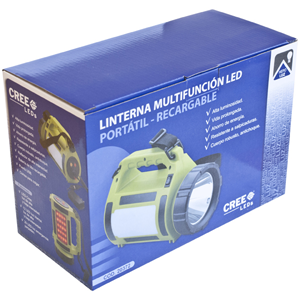 Linterna LED CREE multifunción recargable 600lm