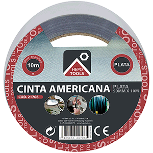 Cinta americana 50mmx10m plata