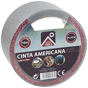 Cinta americana 50mmx10m plata