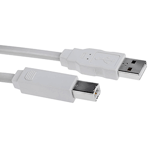 Cable USB blindado A/B M/H 1.8m blanco