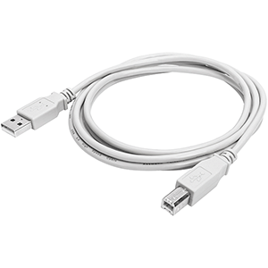 Cable USB blindado A/B M/H 1.8m blanco