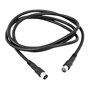 Conector recto de TV con alargo M-H 1.5m negro