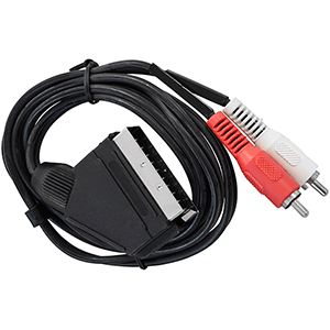 Scart 21 pin a 2 RCA audio