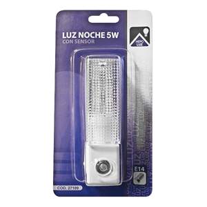 Luz noche con sensor E14 7W