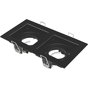 Marco doble de aros basculantes para portalámparas MR16 G5.3/G6.35