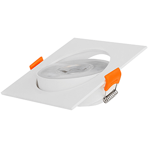 Downlight LED cuadrado 5W 6400ºK, color blanco 