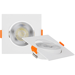 Downlight LED cuadrado 5W 6400ºK, color blanco 