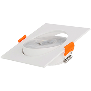 Downlight LED cuadrado 7W 6400K, color blanco 