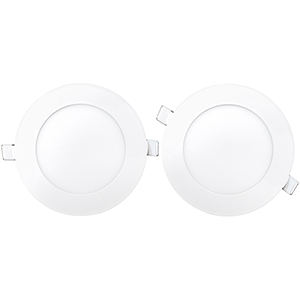 Set panel LED redondo 6W 6400ºK (2 uds)