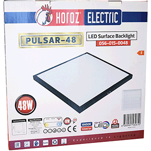 Panel LED de superficie 60x60cm 48W 6400K, negro