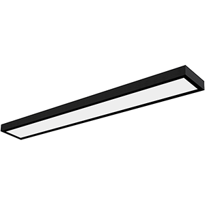 Panel LED rectangular de superficie 48W 6400ºK negro