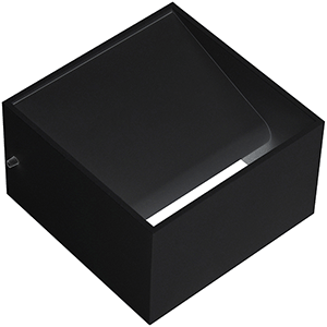 Aplique de pared cuadrado COB LED 8W 4200ºK, negro