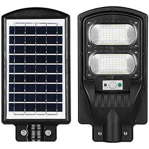 Farola calle solar LED 100W 6400ºK negro