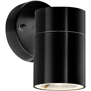 Farol pared Negro simple GU10