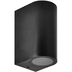 Aplique jardín GU10 negro Máx.2x10W LED