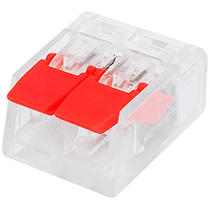 Ficha conector 2 polos transparente