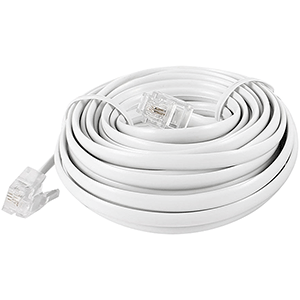 Alargo de teléfono 1M-1M 6P4C 7.5m blanco