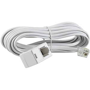 Alargo de teléfono 1M-1H 6P4C 4.5m blanco