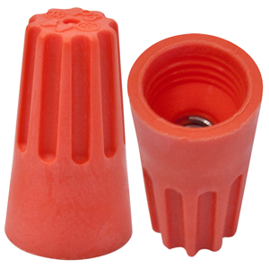 Conector a rosca con muelle 2x2.5mm naranja