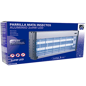 Parrilla mata insectos led 2x9w