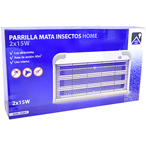 Parrilla mata insectos 2x15W Home