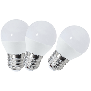 Set lámparas esféricas LED 5W E27 3000ºK 3 uds