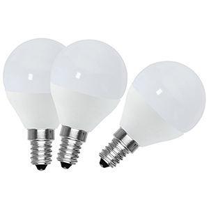 Set lámparas esféricas LED 5W E14 4000ºK 3 uds