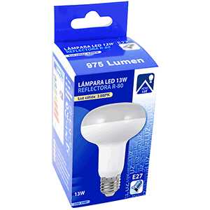 Lámpara LED R80 E27 13W 3000K 975lm