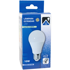 Lámpara estándar ABS E27 LED 10W 4000ºK