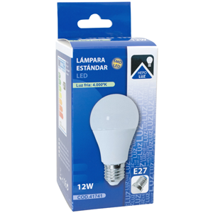 Lámpara estándar ABS E27 LED 12W 4000ºK