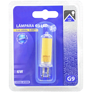 Lámpara LED COB cristal G9 6W 3000ºK