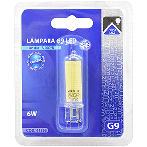 Lámpara LED COB cristal G9 6W 6000ºK