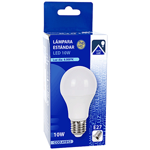 Lámpara LED estándar E27 10W 6000ºK