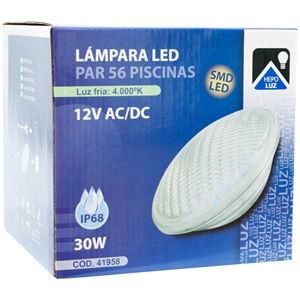 Lámpara LED PAR56 piscinas 30W 4000ºK