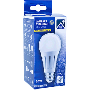 Lámpara  estándar LED 20W E27 3000ºK