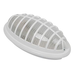 Aplique APLIK oval con rejilla E27 26W IP54 blanco