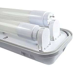 Pantalla estanca LED  c/tubo 2X9W 6000ºK 1 punta